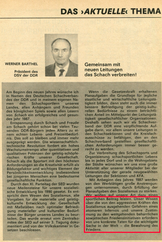 Schach1987 S1 Erstdruck