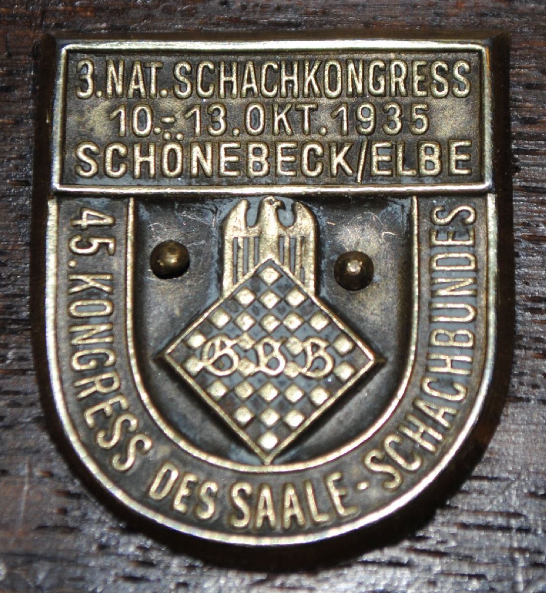 Mechanische Schachuhr 1935 Logo